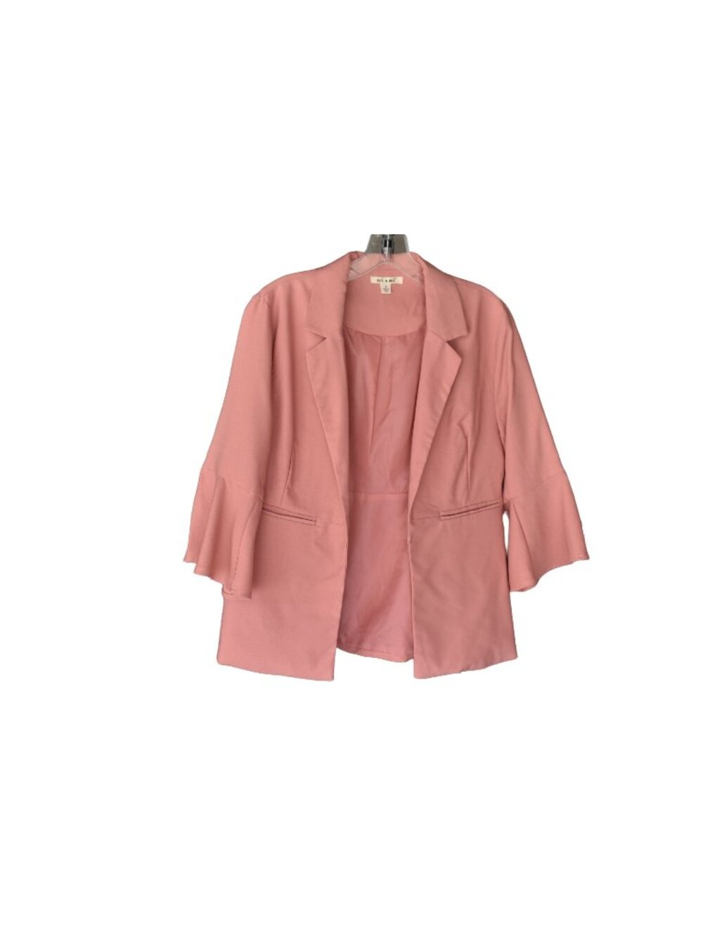 Women's Mi AMi Pink Blazer 3/4 Bell Sleeve Small
